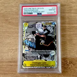 Namco One Piece CCG Royal Blood Trafalgar Law OP10-119 Secret Rare PSA 10 - Image 1