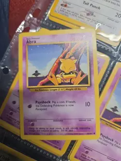 Pokemon TCG Abra Base Set Shadowless 43/102 30 HP Basic Common Regular Card - Image 1