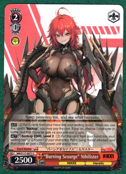 "Burning Scourge" Nihilister - Nikke NIK/S117-E077 C - Weiss Schwarz TCG Card - Image 1