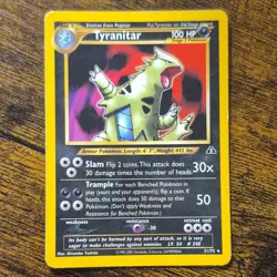 Pokemon Tyranitar Neo Discovery 100 HP Stage 2 Armor 2001 Card 31/75 - Image 1