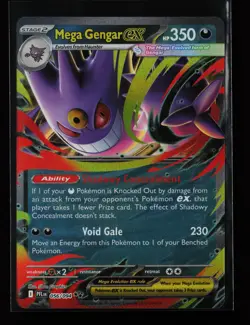 Mega Gengar ex 056/094 Holo ME02: Phantasmal Flames Pokemon Card - Image 1