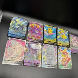 Lot Of 9 V Cards Surfing Pikachu Sylveon Crobat NM Full Art Holo Free Ship - Image 3