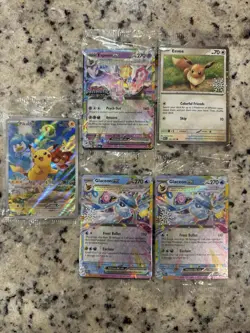 Lot Of 5 Pokemon Promo Cards Sealed - Pikachu Eevee Espeon EX Glaceon EX - Image 1