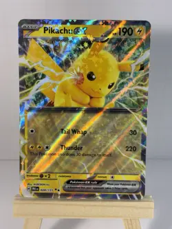 Pokemon TCG Pikachu EX Prismatic Evolutions Double Rare Holo Card 028/131 - Image 1