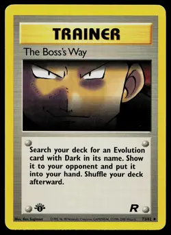 Pokemon Card - The Boss's Way Team Rocket 73/82 Uncommon 1st Edition - Image 1