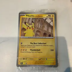 Pokemon National History Museum Pikachu at the museum Promo Card sealed mint - Image 1