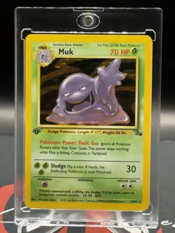 1st Edition 1999 Pokemon Muk Holo Rare Fossil 13/62 Vintage WoTC NM Never Played - Image 1