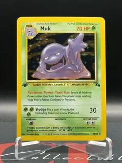 1st Edition 1999 Pokemon Muk Holo Rare Fossil 13/62 Vintage WoTC NM Never Played - Image 2