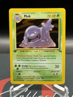 1st Edition 1999 Pokemon Muk Holo Rare Fossil 13/62 Vintage WoTC NM Never Played - Image 3