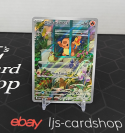 Charmander Scarlet & Violet Black Star 044 Holo LP Pokemon Card T1 - Image 1