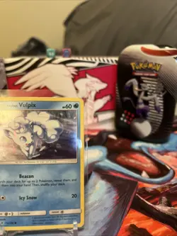 Pokemon Alolan Vulpix 21a/145 Common Holo Cosmos Alternate Guardian Rising - Image 3