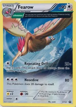 Fearow XY57 (2015) Pokemon TCG XY Full Art HOLO Black Star Promo VGC RARE - Image 1