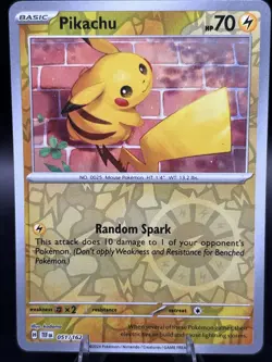Pokemon TCG - Pikachu - 051/162 - SV05 Temporal Forces - Reverse Holo - Image 1