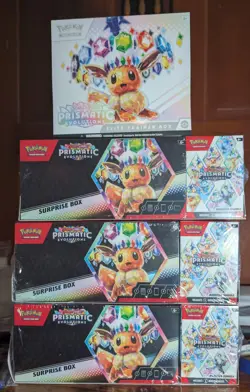 Pokemon Prismatic Evolutions Sealed Lot (3) Surprise Boxes (3) Bundles (1) ETB - Image 1