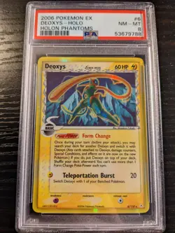 PSA 8 NM - MINT - DEOXYS 6/110 - 2006 Pokemon EX Holon Phantoms Holo Rare #6 - Image 1
