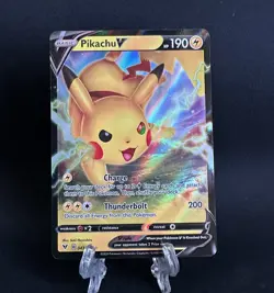 NM Pokemon TCG Pokemon Pikachu V Ultra Rare Holo 043/185 - Image 1