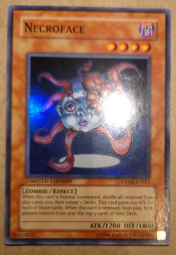 YUGIOH Necroface Super Rare Ltd Edition CRMS-ENSE1 - Image 1