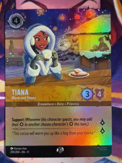 Tiana Warm And Happy 205/204 EPIC Disney Lorcana Winterspell Card - Image 1