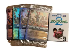 Disney Lorcana “Putting It All Together” EXCLUSIVE Zootopia 2 Cards + 1 -pin - Image 1