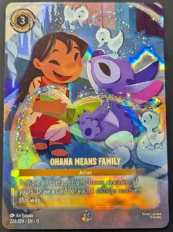 Disney Lorcana- Ohana Means Family - ENCHANTED 224/204 - Image 1