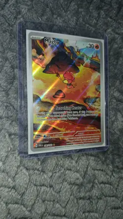 Pokemon TCG Magby 186/182 Paradox Rift Illustration Rare Card NM/M Condition - Image 1