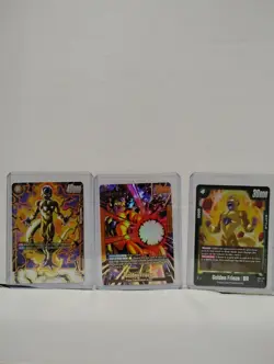 Dragon Ball Super Card Game Bandai Golden Frieza Foil Lot (3 Cards, FB02/FB07/F… - Image 1