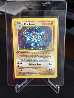 Pokemon TCG Machamp Holo 1st Edition Unlimited Rare Card Base Set 8/102 - Image 3