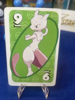 Mewtwo GREEN #9 Pokemon Mattel Japanese UNO Card NM/MINT - Image 1