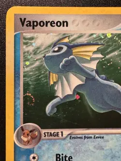 Vaporeon 6/17 POP Series 3 Promo Pokemon Card Holo Foil Rare Swirl LP - Image 3