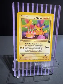 Pokemon TCG Birthday Pikachu 24 World Collection Black Star Promo Pokemon Card! - Image 1