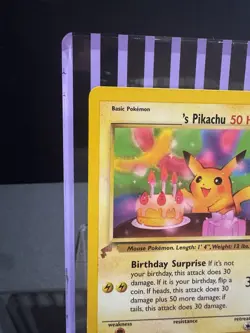 Pokemon TCG Birthday Pikachu 24 World Collection Black Star Promo Pokemon Card! - Image 2