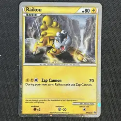 Raikou HGSS19 (2010) Black Star Promo Cosmos Holo Rare Card Pokemon TCG - Image 1