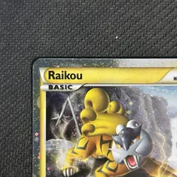 Raikou HGSS19 (2010) Black Star Promo Cosmos Holo Rare Card Pokemon TCG - Image 3