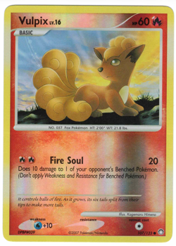 Vulpix 107/123 Mysterious Treasures Reverse Holo Common Pokemon Card - Image 1