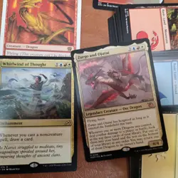 Red White Blue ***DRAKES DRAGONS*** Tribal Custom COMMANDER MAGIC DECK MTG Fun - Image 1