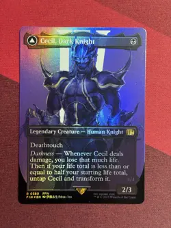 MTG Cecil, Dark Knight (Borderless Foil) Final Fantasy 380 FFIV FF4 - NM / Mint - Image 1
