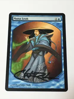 1x Mana Leak (LP)(Signed) - Magic Player Rewards Promo - MTG - Image 1
