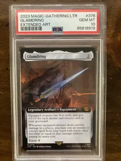 MTG Glamdring Extended Art Lord of the Rings (LTR) Mythic #0376 PSA 10 Gem Mint - Image 1