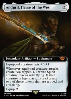 Mint/Near-Mint, English - 1 x MTG Anduril, Flame of the West - Extended Art The - Image 1
