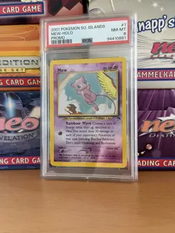 Pokemon Southern Islands Complete Set PSA 8-10 ENG Mew PSA8 + Postkarten - Image 4