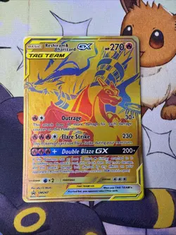 2021 Pokemon Reshiram And Charizard GX Tag Team Black Star Promo Holo SM247 - Image 1