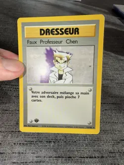 Carte Pokemon Faux Professeur Chen 73/102 Rare Edition 1 Set De Base Wizards FR - Image 3