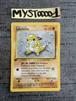 Carte Pokemon Sablette 62/102 Edition 1 Set De Base Wizards Francais OCCASION - Image 1