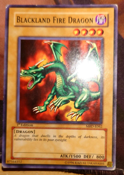 Yu-Gi-Oh! TCG Blackland Fire Dragon Metal Raiders MRD-E062 1st ed - Image 1