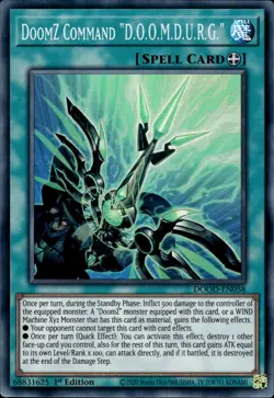 DoomZ Command "D.O.O.M.D.U.R.G." - Super Rare 1st Ed. DOOD-EN058 - NM - YuGiOh - Image 1