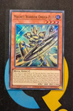 MZMU-EN054 Magnet Warrior Omega Plus x3 Super Rare 1st Edition YuGiOh Playset - Image 2