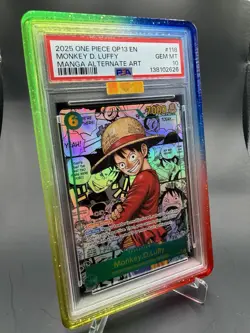 One Piece OP13 Luffy Manga PSA 10 GEM MINT MBA Gold Diamond Certified - Image 1