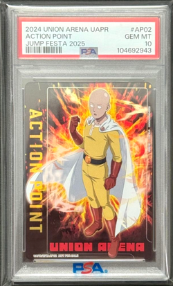 PSA 10 One Punch Man Action Point Card Jump Festa Promo UAPR/OPM-AP02 Union - Image 1