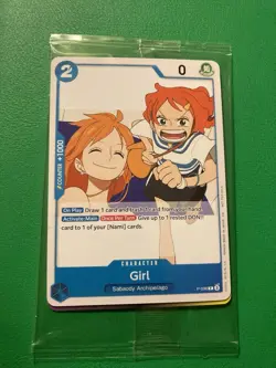Sealed One Piece Promo Card P-096 Girl Nami OP14 Pre Release - Image 1