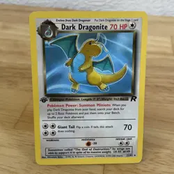 Pokemon Card - 1st Edition Dark Dragonite Non Holo Rare Team Rocket - Image 1